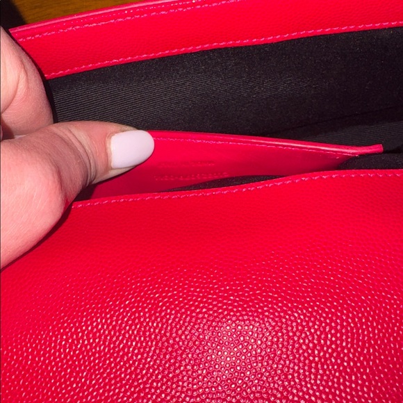 Yves Saint Laurent Classic Monogram Raspberry Pink Clutch - Picture 9 of 10